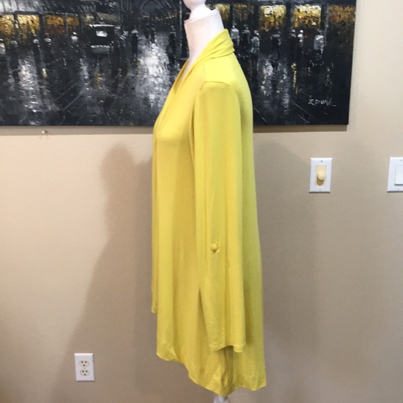 INC International Concepts Yellow Open Front Lightweight Cardigan Sweater-Size S - Picture 2 of 9